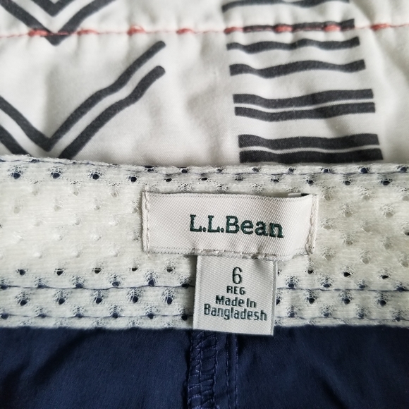 Ll Bean Cropped Water Repellent Comfort Trail Pants Navy Blue 6 - Picture 8 of 13